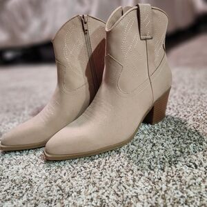 Maurices Beige Ankle Booties